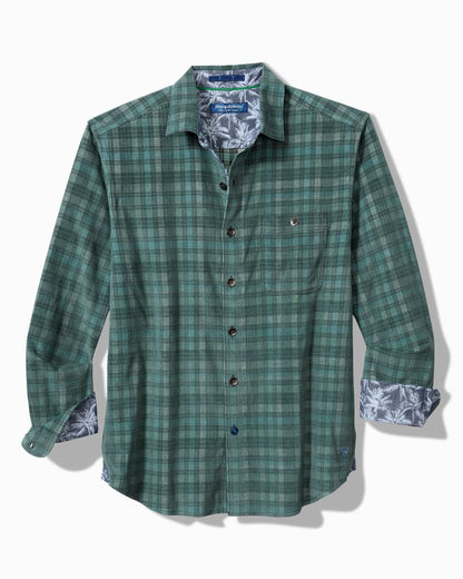 Big & Tall Coastline Cord Stretch Lagoon Check Shirt Deep Slate | Tommy Bahama Classic - Big & Tall Coastline Cord Stretch Lagoon Check Shirt