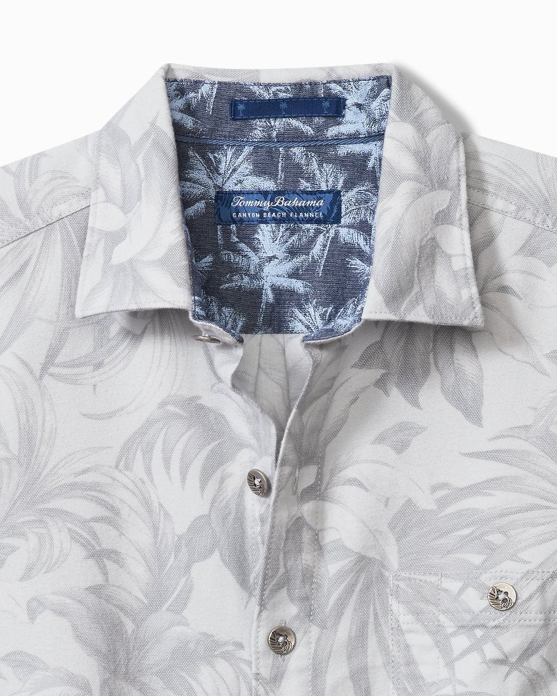 Big & Tall Canyon Beach Durango Palms Stretch Flannel Shirt Micro Chip | Tommy Bahama Latest - Big & Tall Canyon Beach Durango Palms Stretch Flannel Shirt