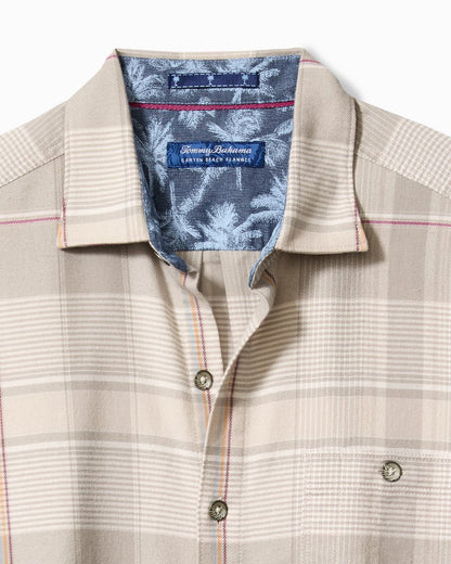 Big & Tall Canyon Beach Pebble Cay Plaid Stretch Flannel Shirt Feather Down | Tommy Bahama Trending - Big & Tall Canyon Beach Pebble Cay Plaid Stretch Flannel Shirt