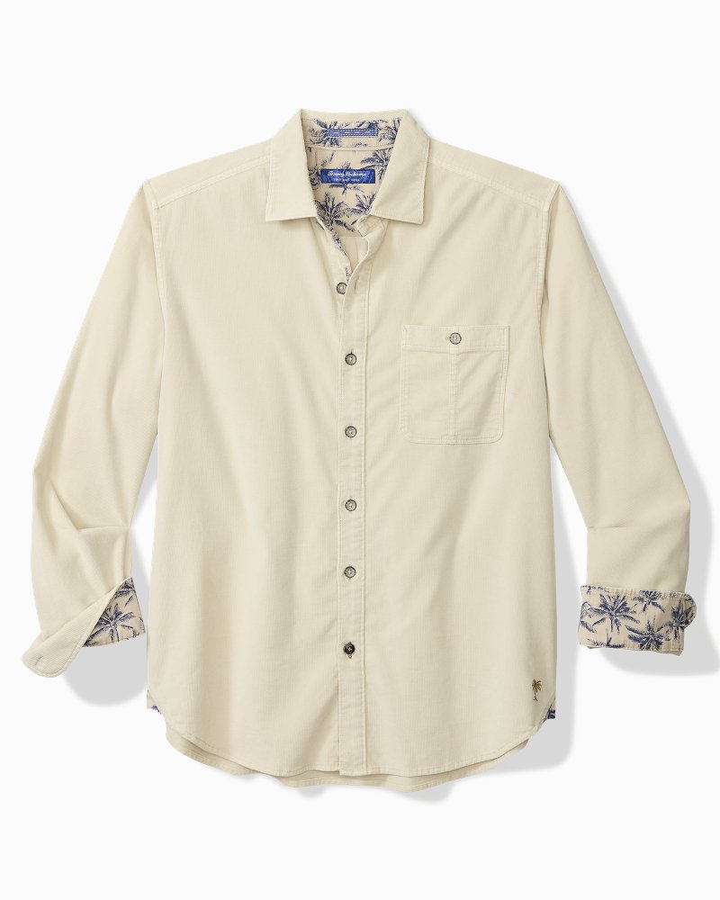 Big & Tall Coastline Cord Stretch Sun Fade Shirt Warm Mist | Tommy Bahama Exclusive - Big & Tall Coastline Cord Stretch Sun Fade Shirt