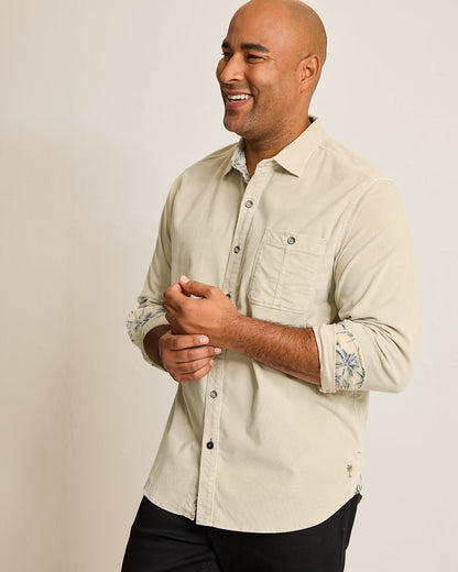 Big & Tall Coastline Cord Stretch Sun Fade Shirt Warm Mist | Tommy Bahama Exclusive - Big & Tall Coastline Cord Stretch Sun Fade Shirt