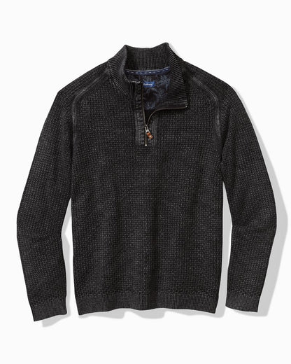 Big & Tall Sunbreak Half-Zip Sweater Black | Tommy Bahama Popular - Big & Tall Sunbreak Half-Zip Sweater