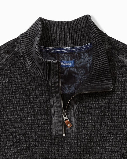Big & Tall Sunbreak Half-Zip Sweater Black | Tommy Bahama Popular - Big & Tall Sunbreak Half-Zip Sweater
