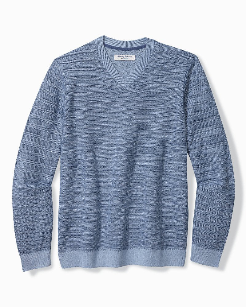 Big & Tall Coolside Course IslandZone® Sweater Buccaneer Blue | Tommy Bahama Trusted - Big & Tall Coolside Course IslandZone® Sweater