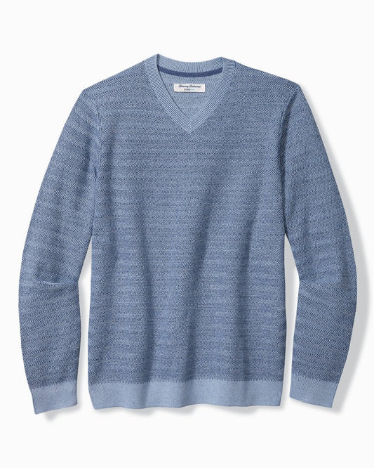 Big & Tall Coolside Course IslandZone® Sweater Buccaneer Blue | Tommy Bahama Trusted - Big & Tall Coolside Course IslandZone® Sweater