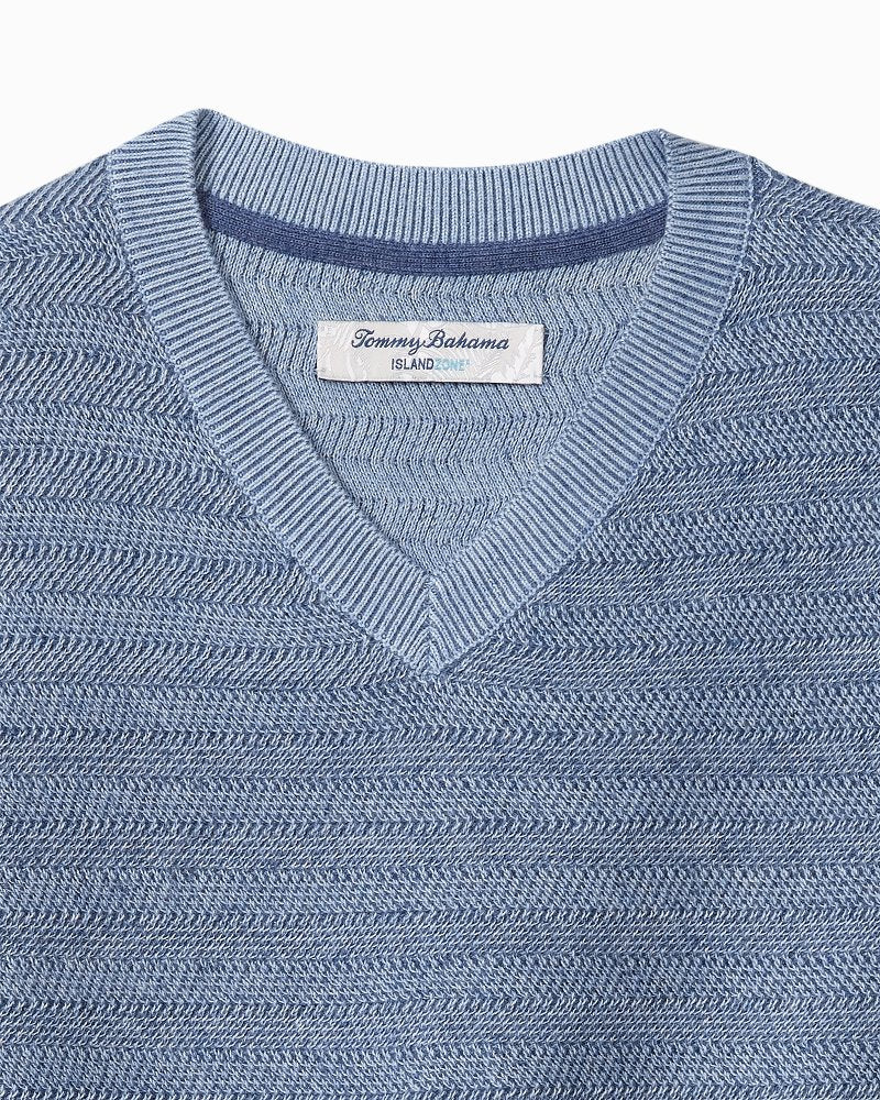 Big & Tall Coolside Course IslandZone® Sweater Buccaneer Blue | Tommy Bahama Trusted - Big & Tall Coolside Course IslandZone® Sweater