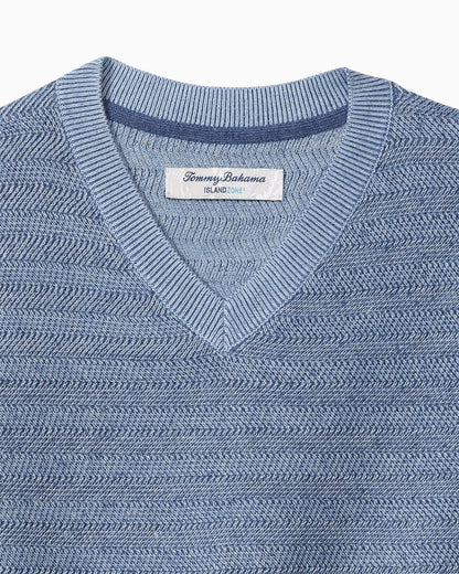 Big & Tall Coolside Course IslandZone® Sweater Buccaneer Blue | Tommy Bahama Trusted - Big & Tall Coolside Course IslandZone® Sweater