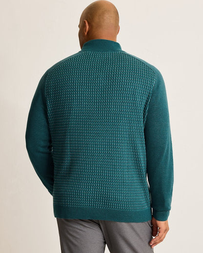 Big & Tall Coastal Shores Half-Zip Sweater Seaway | Tommy Bahama Best Seller - Big & Tall Coastal Shores Half-Zip Sweater