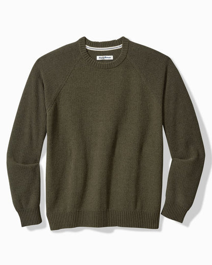 Big & Tall Shoreline Crew Sweater Forest Night | Tommy Bahama Deals - Big & Tall Shoreline Crew Sweater