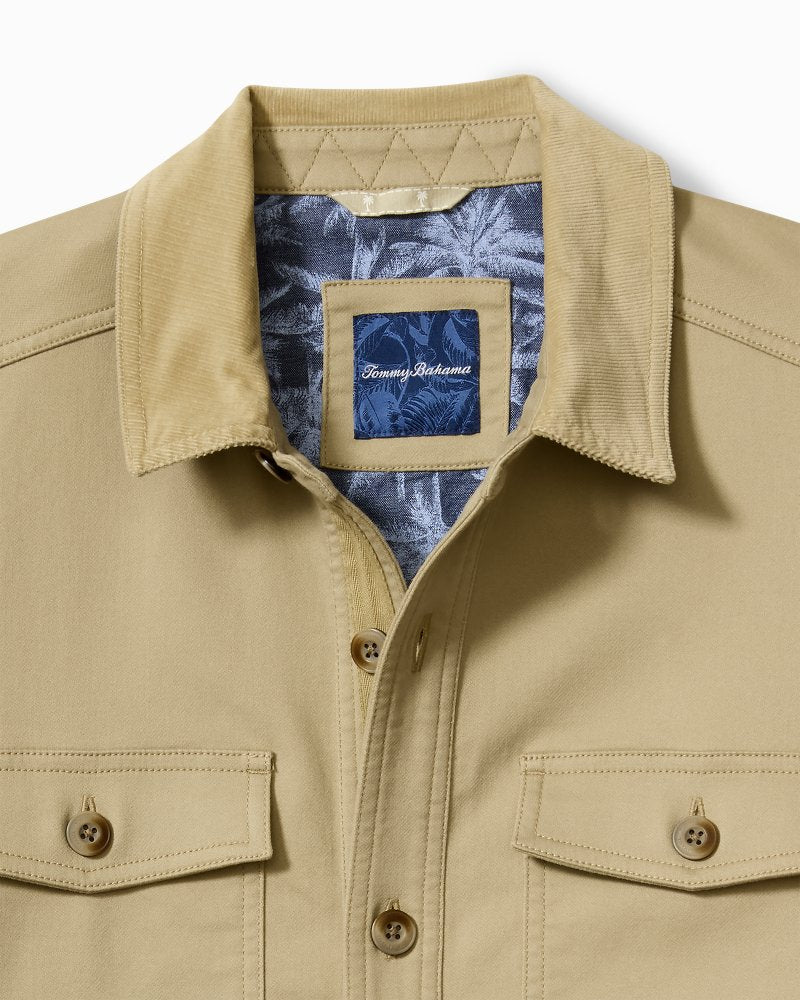 Big & Tall Harbor Point Shirt Jacket Stone Khaki | Tommy Bahama Exclusive - Big & Tall Harbor Point Shirt Jacket