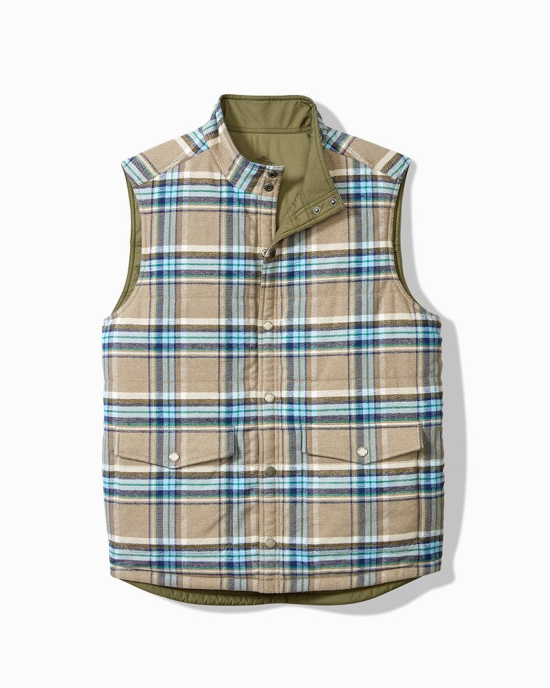 Big & Tall Oak Harbor Reversible Vest Tea Leaf | Tommy Bahama Top Pick - Big & Tall Oak Harbor Reversible Vest