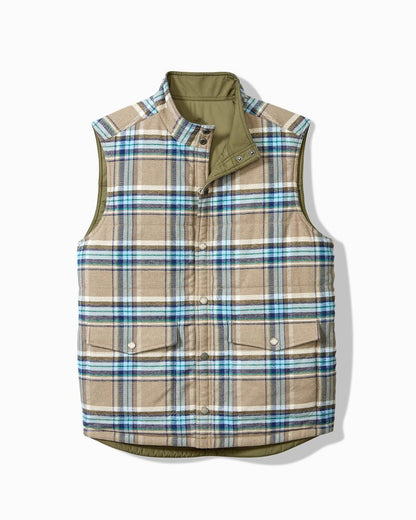 Big & Tall Oak Harbor Reversible Vest Tea Leaf | Tommy Bahama Top Pick - Big & Tall Oak Harbor Reversible Vest