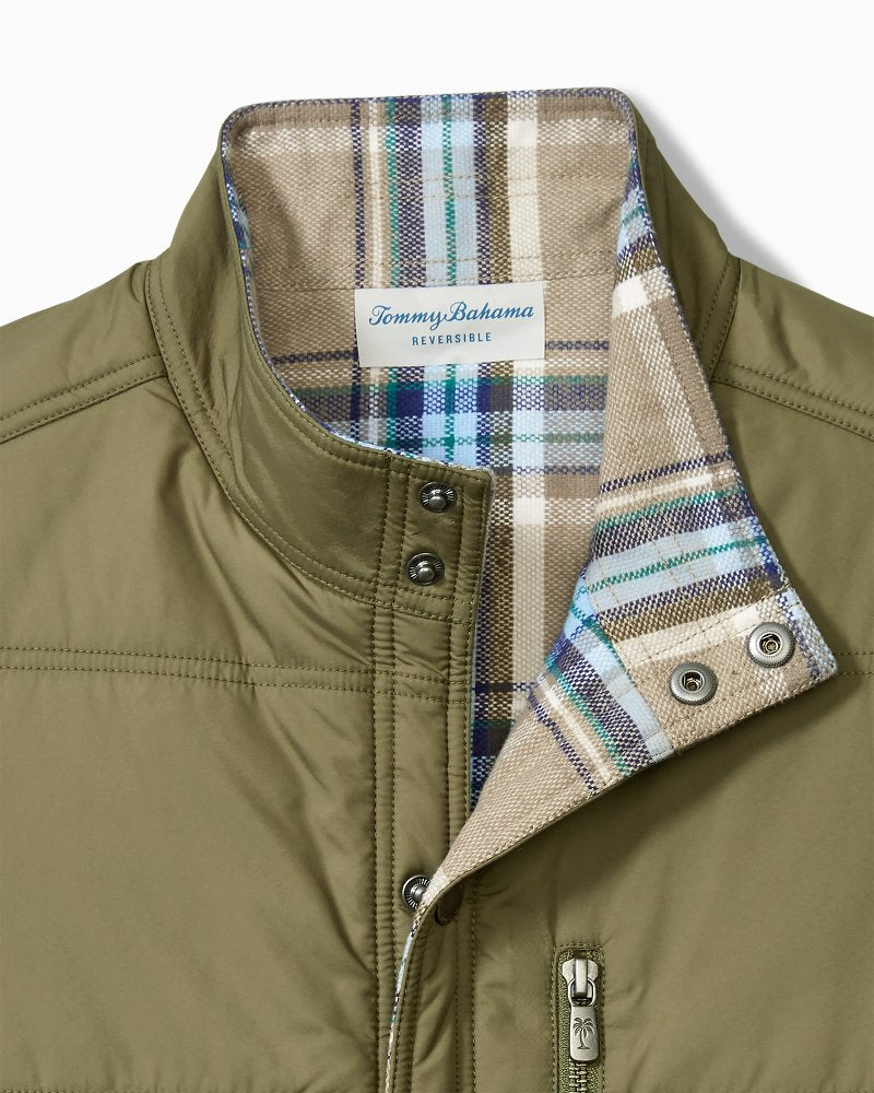 Big & Tall Oak Harbor Reversible Vest Tea Leaf | Tommy Bahama Top Pick - Big & Tall Oak Harbor Reversible Vest