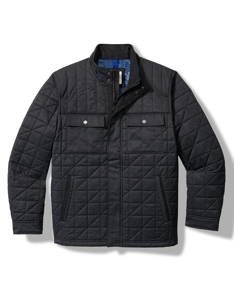 Big & Tall Burnaby Park Jacket Jet Black | Tommy Bahama Latest - Big & Tall Burnaby Park Jacket