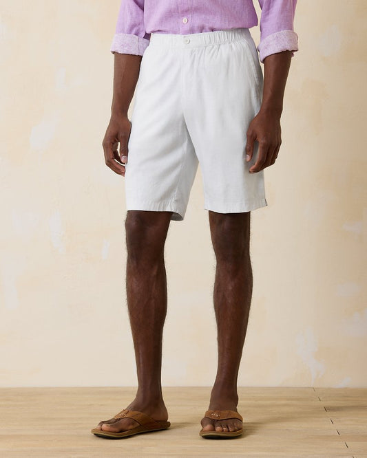 Big & Tall Linen in Paradise E-Waist Shorts White | Tommy Bahama Exclusive - Big & Tall Linen in Paradise E-Waist Shorts