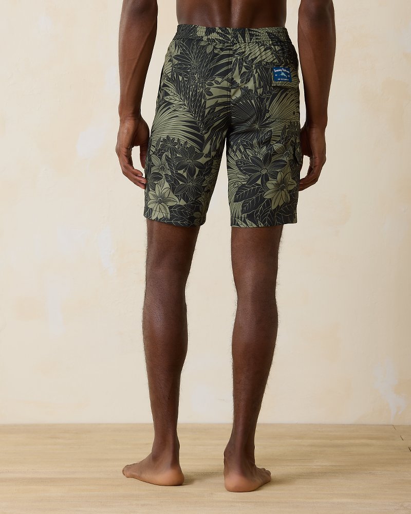 Big & Tall Baja Santiago Palms Boardshorts Black | Tommy Bahama Great Value - Big & Tall Baja Santiago Palms Boardshorts