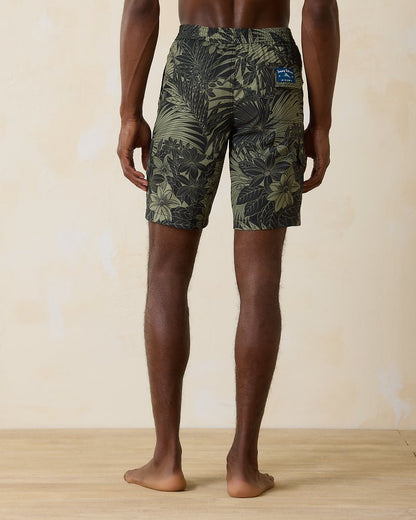 Big & Tall Baja Santiago Palms Boardshorts Black | Tommy Bahama Great Value - Big & Tall Baja Santiago Palms Boardshorts