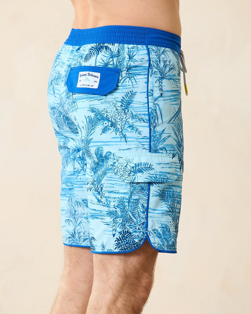 Big & Tall Baja Bird's Eye View Boardshorts Aqua Splash | Tommy Bahama Best Price - Big & Tall Baja Bird's Eye View Boardshorts