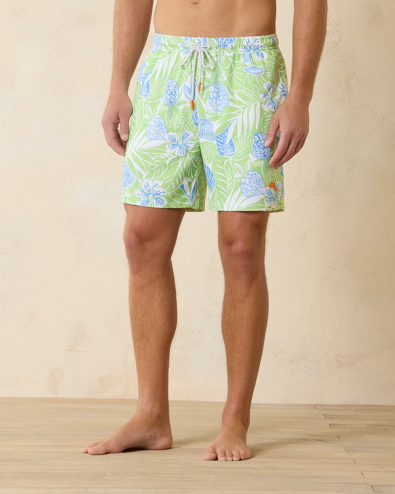 Big & Tall Naples Pineapple Hideaway Swim Trunks Tequila | Tommy Bahama Great Value - Big & Tall Naples Pineapple Hideaway Swim Trunks