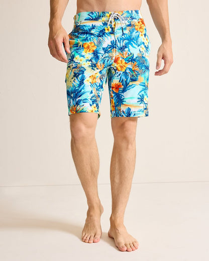 Big & Tall Baja Surfside Sounds Boardshorts Kohala Teal | Tommy Bahama Signature - Big & Tall Baja Surfside Sounds Boardshorts