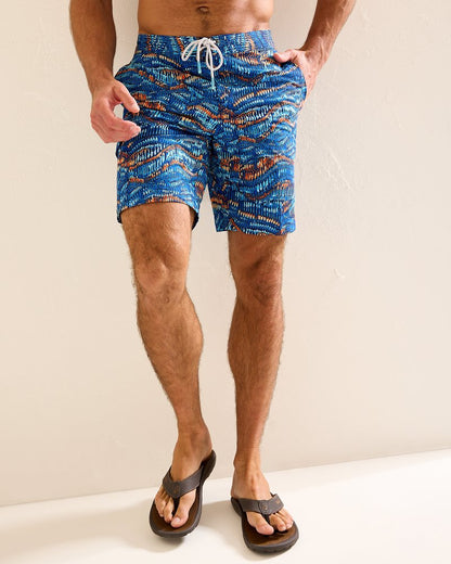 Big & Tall Baja Monte Rio Geo Boardshorts Kingdom Blue | Tommy Bahama Featured - Big & Tall Baja Monte Rio Geo Boardshorts