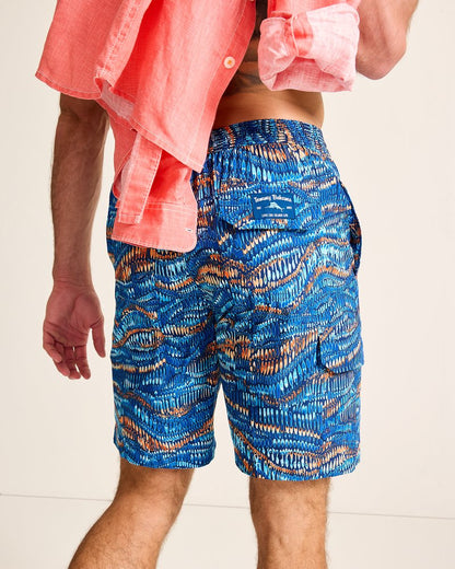 Big & Tall Baja Monte Rio Geo Boardshorts Kingdom Blue | Tommy Bahama Featured - Big & Tall Baja Monte Rio Geo Boardshorts