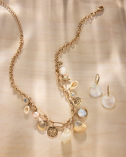 Madeira Mother-of-Pearl Drop Earrings Gold | Tommy Bahama Deals - Madeira Mother-of-Pearl Drop Earrings
