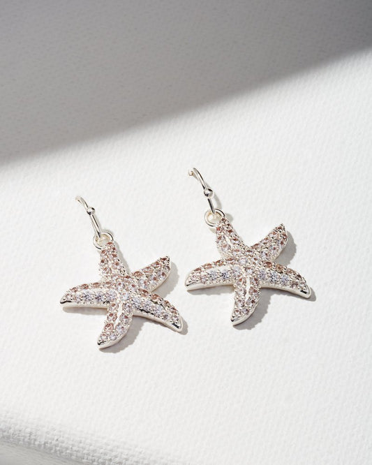 Island Essence Silver Starfish Earrings Silver | Tommy Bahama Trusted - Island Essence Silver Starfish Earrings