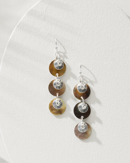 Marco Island Grey Multi-Shell Drop Earrings Silver | Tommy Bahama Everyday - Marco Island Grey Multi-Shell Drop Earrings