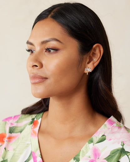 Kihei Collection Palm Tree Stud Earrings Gold | Tommy Bahama Trusted - Kihei Collection Palm Tree Stud Earrings