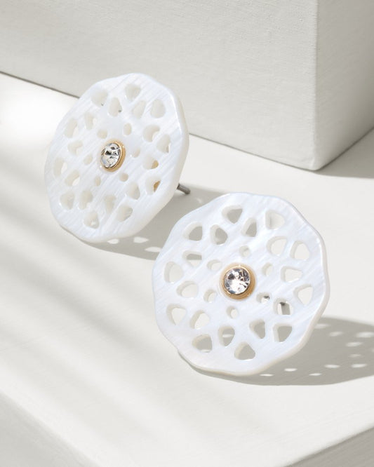 Madeira Mother of Pearl Flower Earrings Gold | Tommy Bahama Essential - Madeira Mother of Pearl Flower Earrings