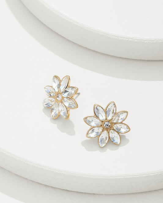 Tidal Treasure Floral Stud Earrings Gold | Tommy Bahama Quality - Tidal Treasure Floral Stud Earrings