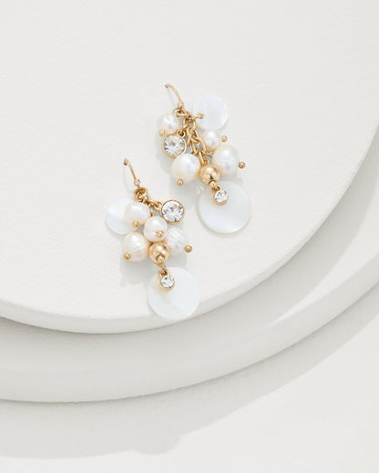 Tidal Treasure Pearl Shaky Drop Earrings Gold | Tommy Bahama Great Value - Tidal Treasure Pearl Shaky Drop Earrings