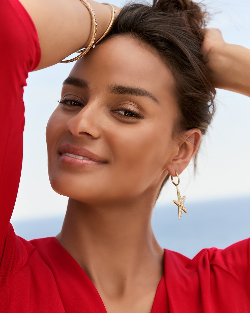Moments in Paradise Star Drop Earrings Gold | Tommy Bahama New - Moments in Paradise Star Drop Earrings