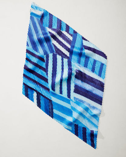 Mosaic Stripes Pleated Diamond Scarf Chambray | Tommy Bahama Smart Buy - Mosaic Stripes Pleated Diamond Scarf