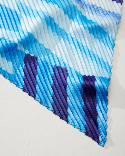Mosaic Stripes Pleated Diamond Scarf Chambray | Tommy Bahama Smart Buy - Mosaic Stripes Pleated Diamond Scarf