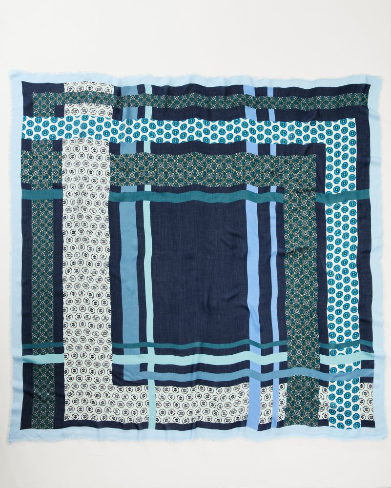 Foulard Patch Square Scarf Navy | Tommy Bahama Everyday - Foulard Patch Square Scarf