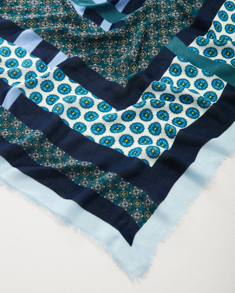 Foulard Patch Square Scarf Navy | Tommy Bahama Everyday - Foulard Patch Square Scarf