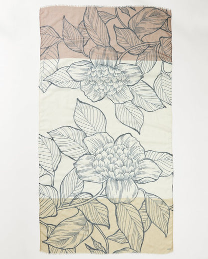 Block Bouquet Wrap Scarf Camel | Tommy Bahama Everyday - Block Bouquet Wrap Scarf