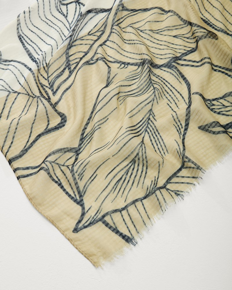 Block Bouquet Wrap Scarf Camel | Tommy Bahama Everyday - Block Bouquet Wrap Scarf