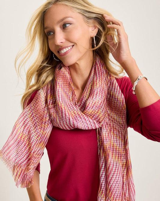 Hazy Wavy Wrap Scarf Dahlia | Tommy Bahama Value - Hazy Wavy Wrap Scarf