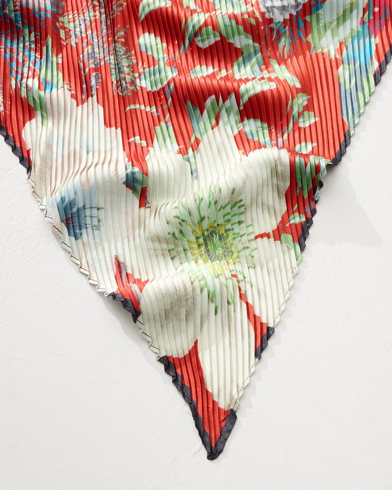 Amaryllis Pleated Diamond Scarf Cherry | Tommy Bahama Signature - Amaryllis Pleated Diamond Scarf