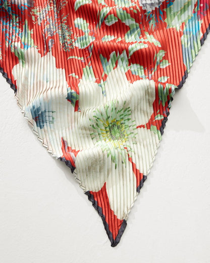 Amaryllis Pleated Diamond Scarf Cherry | Tommy Bahama Signature - Amaryllis Pleated Diamond Scarf