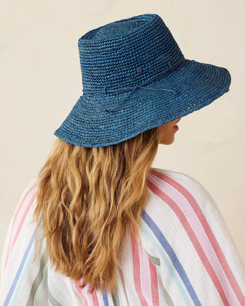 Packable Raffia Bucket Hat Deep Water Blue | Tommy Bahama Classic - Packable Raffia Bucket Hat