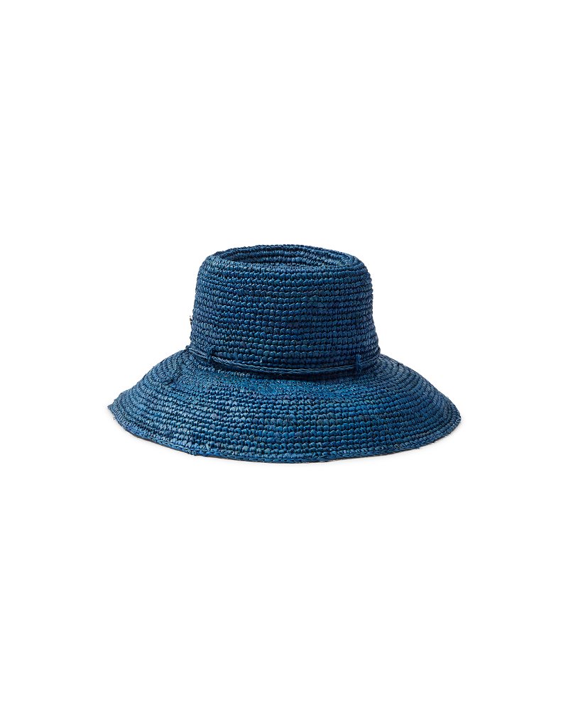 Packable Raffia Bucket Hat Deep Water Blue | Tommy Bahama Classic - Packable Raffia Bucket Hat