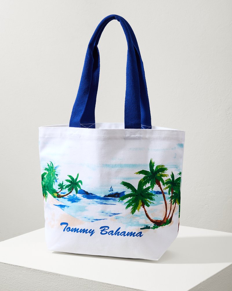 Beach Print Reusable Tote Multicolor | Tommy Bahama Classic - Beach Print Reusable Tote