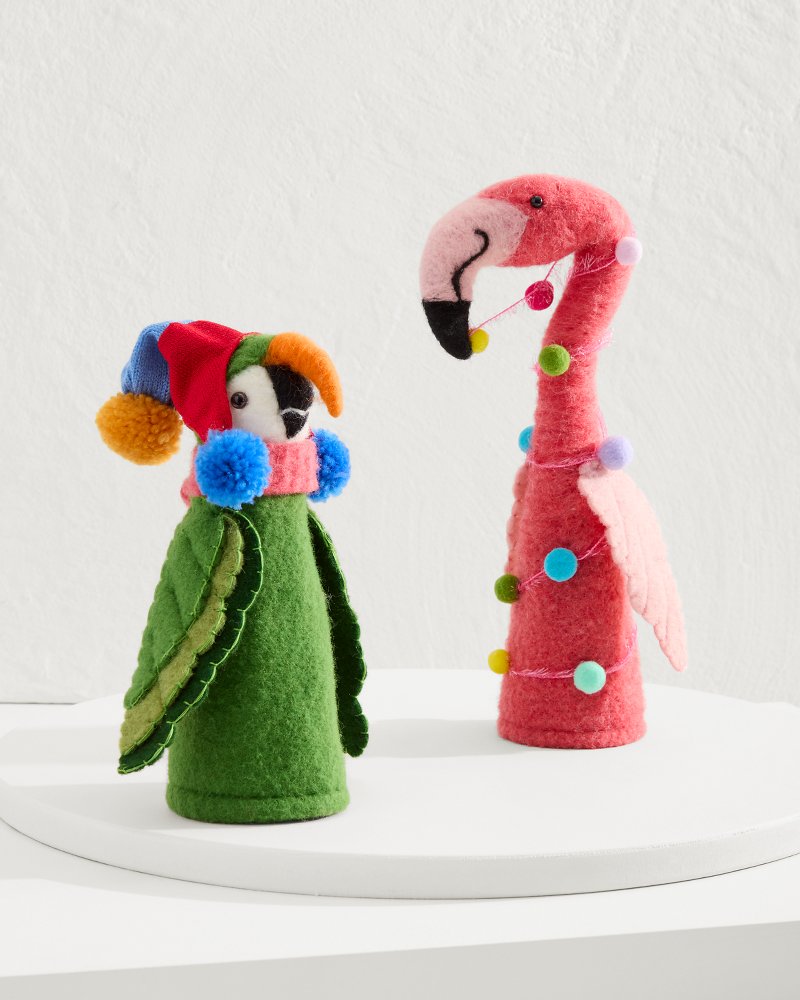 Flamingo & Parrot Bottle Topper Set Multicolor | Tommy Bahama Popular - Flamingo & Parrot Bottle Topper Set