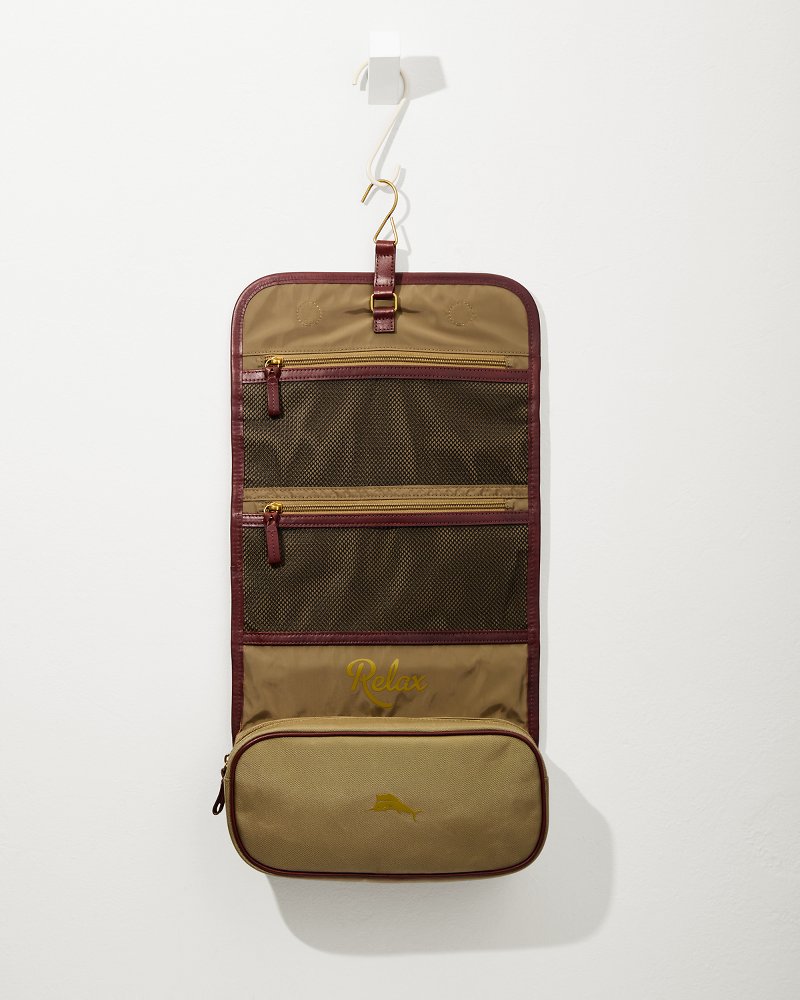 Tommy Bahama Nylon Hanging Dopp Kit Khaki | Tommy Bahama Top Pick - Tommy Bahama Nylon Hanging Dopp Kit