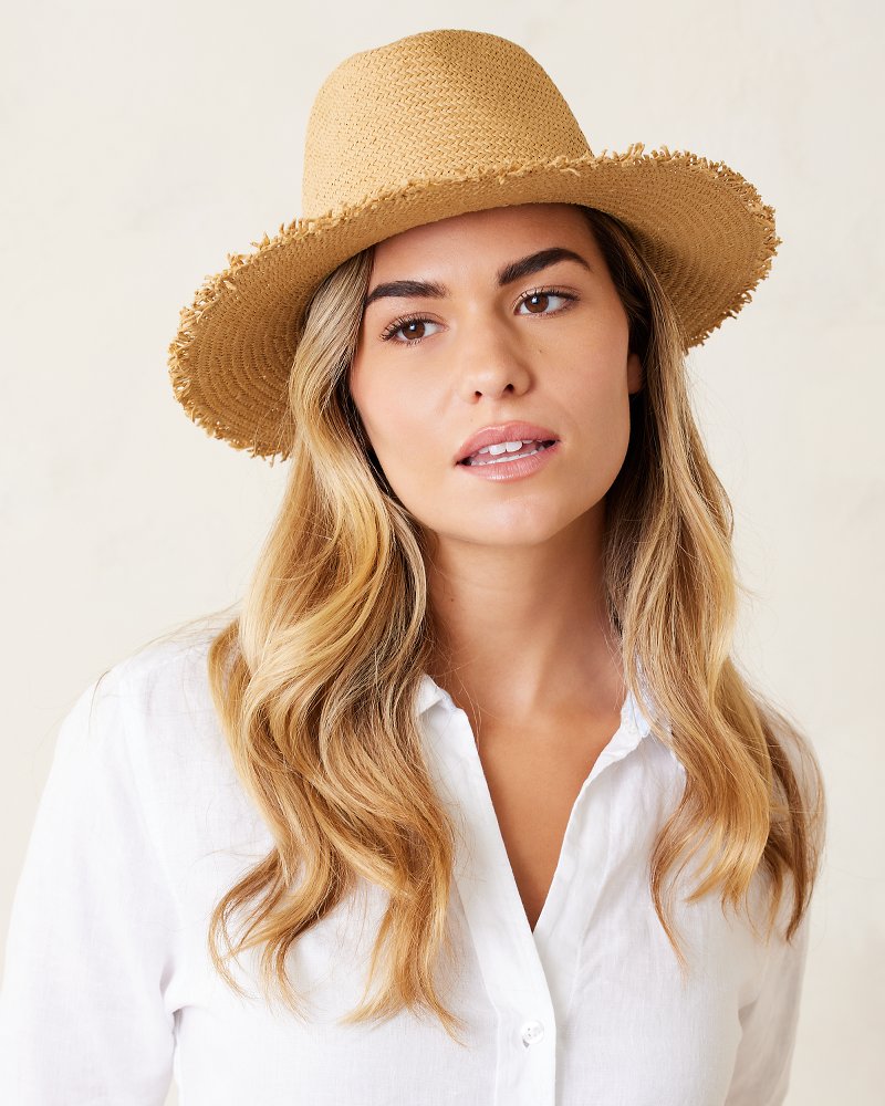 Classic Packable Hat with Fringe Toasted Tan | Tommy Bahama Recommended - Classic Packable Hat with Fringe