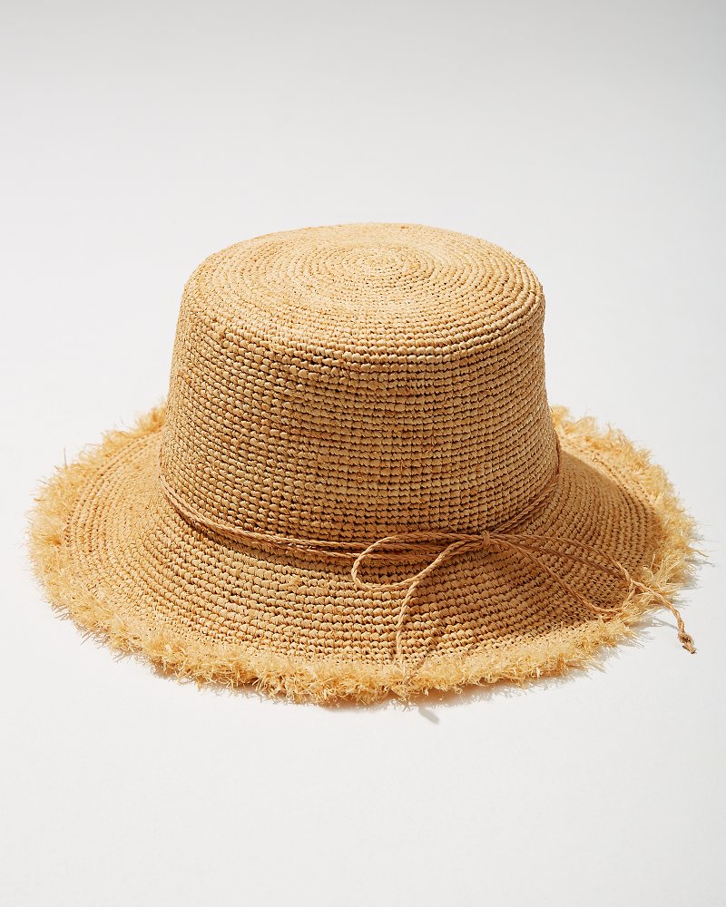 Raffia Packable Bucket Hat Natural | Tommy Bahama Essential - Raffia Packable Bucket Hat